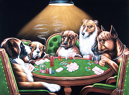 Image result for smoking dogs playing poker